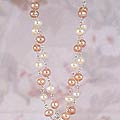 Sterling Silver Cultured Pearl 'Dawn Clouds' Necklace (Peru)