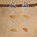 Sterling Silver Agate 'Cosmos' Earrings (Peru)