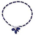 Sterling Silver Lapis Lazuli 'Knowledge' Anklet (India)