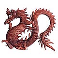 'Fiery Dragon' Wood Wall Panel (Indonesia)