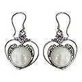 Silver 'Moon Goddess' Amethyst Earrings (Indonesia)