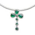 'Green Firefly' Agate Necklace (Indonesia)
