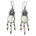 'Moon Prince' Amethyst and Pearl Earrings (Indonesia)