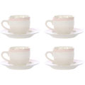 Caldo-Freddo Toscana Pink 8-piece Cup and Saucer Set