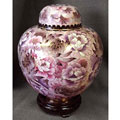 Floral Swirl Blush Large/ Adult Cloisonne Urn