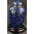 Crystal Blue Cloisonne Keepsake Urn