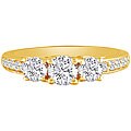 14kt Yellow Gold 1 1/2ct TDW Diamond Three-Stone Ring (H/ I1-I2)