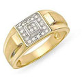 10k Yellow Gold 1/4ct TDW Men's Ring (I-J, I2-I3)