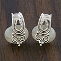 Sterling Silver Rainbow Moonstone Earrings (India)