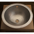 15-inch Round Hand-hammered Bathroom Sink