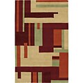 Hand Crafted Contemporary Rug (3'6 x 5'6)