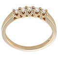 14k Yellow Gold 1/4ct TDW Diamond 5-stone Ring (E-F, I1)