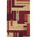 Handcrafted Abstract Wool Rug (5' x 8')