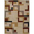 Handcrafted Dimensions Beige Wool Rug (7'6 x 9'6)