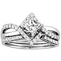 14k Gold 1/2ct TDW Diamond Bridal Rings Set (H, I1)