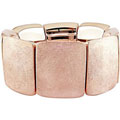 Sterling Silver Pink Gold Elastic Bangle