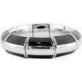 Sterling Silver Black Enamel Elastic Bangle