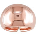 Pink Goldplated Sterling Silver Dome Ring