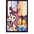 Hand-carved 'Caribbean' Wood Painting (Indonesia)
