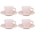 Imperio White 8-piece Cup and Saucer Set