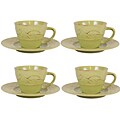 Imperio Green 8-piece Cup and Saucer Set