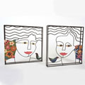 Mona Lisa Iron Wall Plaques (Set of 2)