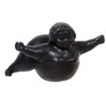 Black Ceramic Maiden Figurine (Colombia)