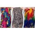 Multifloral Chiffon Beach Sarongs (Set of 3)