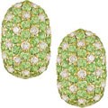 18k Gold Tsavorite and 2ct TDW Diamond Earrings (F-G, VS-SI)