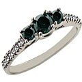 14k Gold 1/2ct TDW Blue and White Diamond Ring (I-J, I2)
