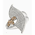 14k White Gold 1ct TDW Diamond Flower Ring (I-J, I2)