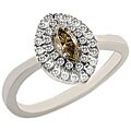 14k White Gold 3/4ct TDW Champagne Diamond Ring (I-J, I2)