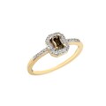 14k Gold 1/2ct TDW Champagne and White Diamond Ring (I-J, I2)