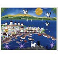Herbert Hofer 'Mykonos Greece' Signed Canvas Art