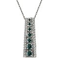 14k Gold 1/3ct TDW Blue Diamond Journey Necklace (I-J, I2)