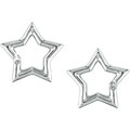 10k White Gold Diamond Accent Star Earrings (H-I, I1-I2)
