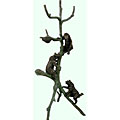 Bronze Bears on a Tree Sculpture