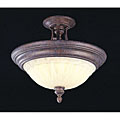 Neo Classic Weathered Patina Semi-Flush Fixture