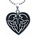 Pewter Eternal Love Celtic Heart Necklace