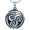 Pewter Eternal Celtic Spiral Necklace