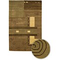 Hand-knotted Dharma Wool Rug (5' x 7'6)