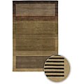 Hand-knotted Dharma Wool Rug (2'6 x 7'6)