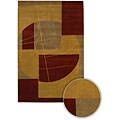 Hand-knotted Contemporary Dharma Wool Rug (5' x 7'6)