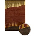 Hand-knotted Contemporary Dharma Wool Rug (2'6 x 7'6)