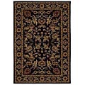 Hand-tufted Omnamo Black Wool Rug (8'9 x 13')