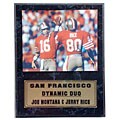 Joe Montana and Jerry Rice 12x15 Sports Plaque