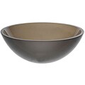 14-inch Frosted Brown Glass Vessel Sink