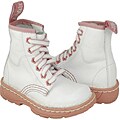 Dr. Martens Children's 'Alfie' White/ Pink Boots