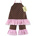 JoJo Infant Girl's 2-piece Pink/ Brown Polka Dot Pants Set