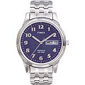Timex Men's Silvertone Blue Dial Watch